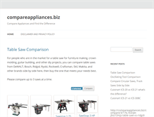 Tablet Screenshot of compareappliances.biz